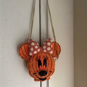Disney Pumpkin Minnie Bejeweled Bucket Bag